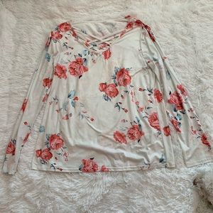 White floral top